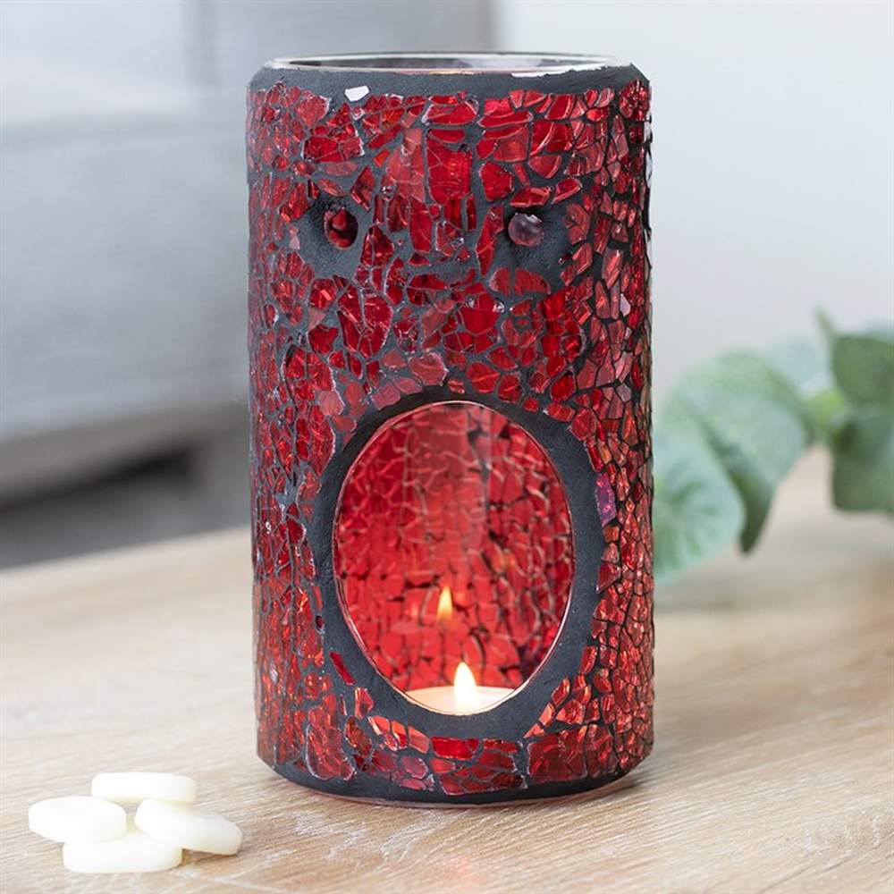 Something Different - Red Pillar Crackle Brûleur fioul - Multicolore